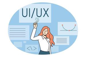 User interface and experience concept. vector