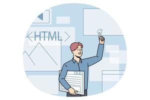 Computer programming and html concept vector