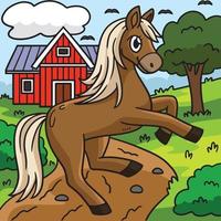caballo animal coloreado ilustración de dibujos animados vector