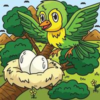 pájaro animal de colores dibujos animados ilustración vector
