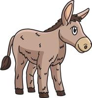 burro, caricatura, coloreado, clipart, ilustración vector