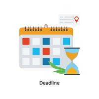 Deadline Vector Flat Icons. Simple stock illustration stock