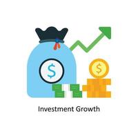 inversión crecimiento vector plano iconos sencillo valores ilustración valores