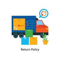 Return Policy Vector Flat Icons. Simple stock illustration stock