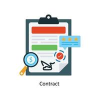 Contract  Vector Flat Icons. Simple stock illustration stock