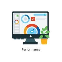 Performance Vector Flat Icons. Simple stock illustration stock