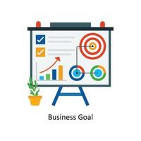 Business Goal Vector Flat Icons. Simple stock illustration stock