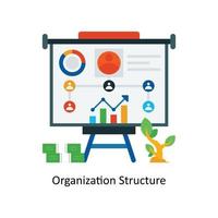 Organization Structure Vector Flat Icons. Simple stock illustration stock