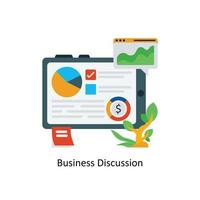 Business Discussion Vector Flat Icons. Simple stock illustration stock