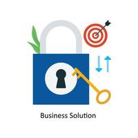 Business Solution  Vector Flat Icons. Simple stock illustration stock