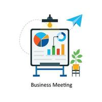 Business Meeting Vector Flat Icons. Simple stock illustration stock