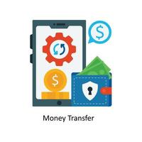 dinero transferir vector plano iconos sencillo valores ilustración valores