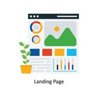 Landing Page Vector Flat Icons. Simple stock illustration stock