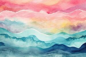 pastel background with watercolor paint . photo