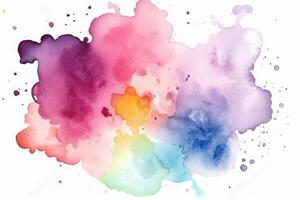 watercolor stains, white background . photo