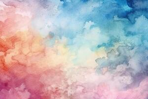 pastel background with watercolor paint . photo