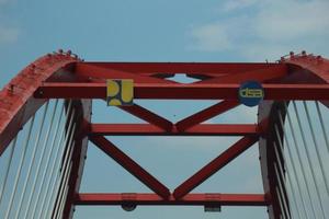 Kalikuto bridge steel structure. The Kali Kuto Bridge is the first bridge in Indonesia whose structure is assembled directly at the installation site photo