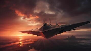 warplane sunset , image photo