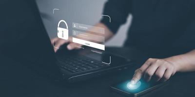 teléfono inteligente con virtual global con ciber seguridad, acceso, usuario, identificación información seguridad y cifrado, seguro acceso a los usuarios personal información, seguro Internet acceso, foto