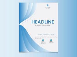 Modern annual report design template vector
