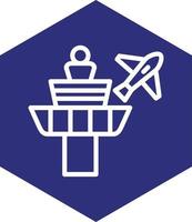 Control Tower Vector Icon Design