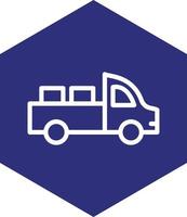 Pickup Truck Vector Icon Design