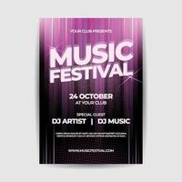 Music Festival party flyer poster Premium Vector