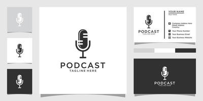 icono de micrófono de podcast. elemento de diseño de plantilla de logotipo de símbolo web vector