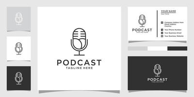 icono de micrófono de podcast. elemento de diseño de plantilla de logotipo de símbolo web vector