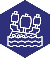 Shipwreck Vector Icon Design