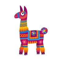 Kids llama alpaca in ethnic design, baby character vector