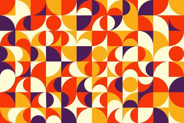 Modern abstract geometric pattern of Bauhaus grid