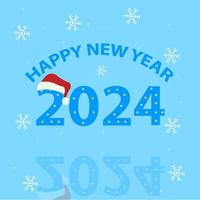 Happy New Year 2024 template vector