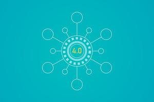 Industry 4.0 element for modern and futuristic design vector