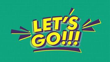 Let's Go Typography Text Style vector