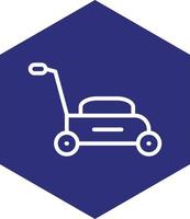 Lawn mower Vector Icon Design