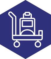 Airport Cart Vector Icon Design