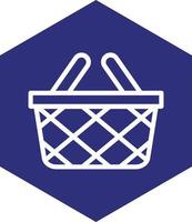 Picnic Basket Vector Icon Design