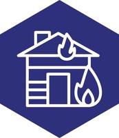 House Fire Vector Icon Design