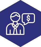 Financial Advisor Vector Icon Design