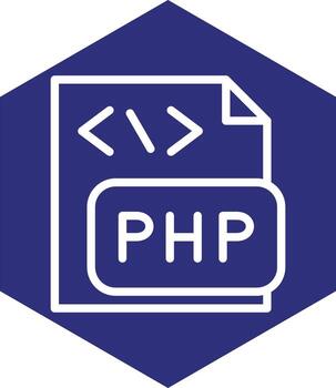 diseño de icono de vector de archivo php