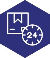 24 Hours Delivery Vector Icon Design