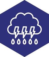 Thunderstorm Vector Icon Design