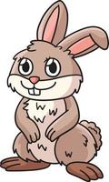 Rabbit Cartoon Colored Clipart Illustration vector