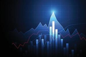 Gráfico del gráfico del palo de la vela del negocio del comercio de inversiones del mercado de valores en el diseño del fondo blanco punto alcista, tendencia del gráfico. ilustración vectorial vector