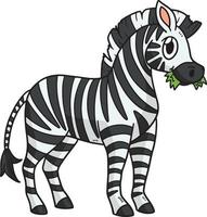 Zebra Cartoon Colored Clipart Illustration vector