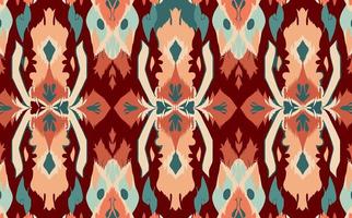 étnico resumen ikat modelo. sin costura modelo en tribal, gente bordado, mexicano estilo. azteca geométrico Arte ornamento diseño de impresión para alfombra, fondo de pantalla, ropa, envase, tela, cubrir, textil vector