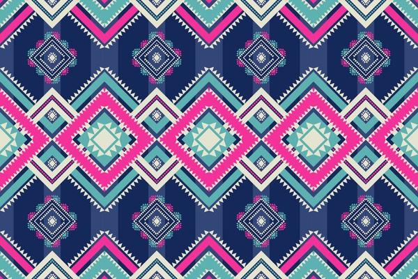Ethnic geometric colorful pattern. Ethnic geometric square stripes shape seamless pattern. Colorful ethnic pattern use for fabric, textile, home decoration elements, upholstery, wrapping.