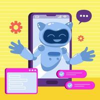 Artificial Technology Chatbot Concept vector