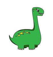 Dinosaur character Vector color doodle illustration isolated on white background